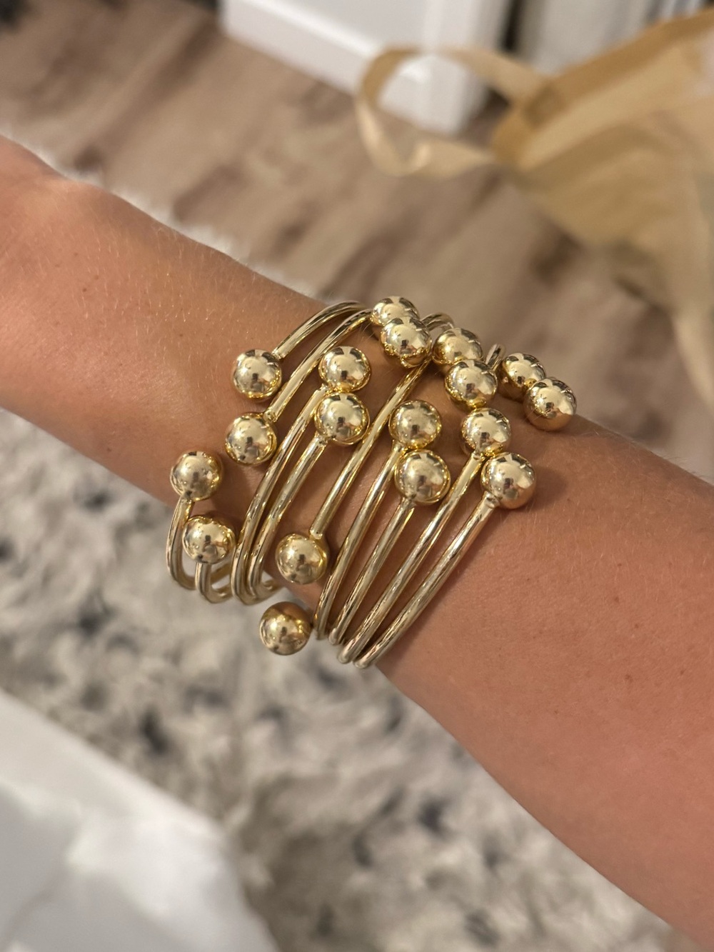 Nordstrom Gold Beaded Bracelets - Elegant Women’s Jewelry